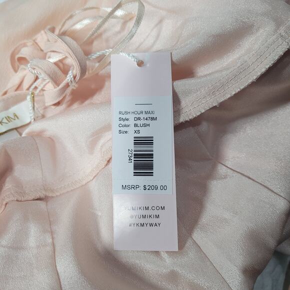 Yumi Kim Blush Rush Hour Wrap Front Tie Maxi Dress Size X-Small - Picture 9 of 9